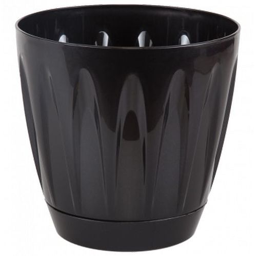 Горщик Serinova DAISY №4 круглий 6 л чорний (P004-Siyah 11442) 