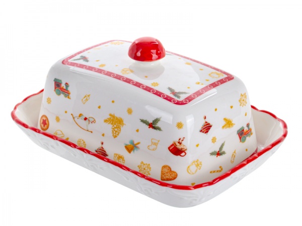 Масленка с крышкой Christmas Delight 16,5 см 985-113 Lefard