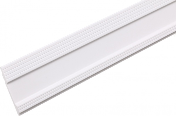 Плинтус King Floor JX113-W белый 2000x80x12 мм 