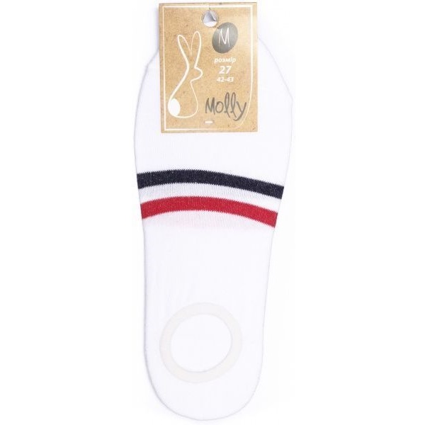 Шкарпетки чоловічі Молли ультракороткі р. 27 білий 