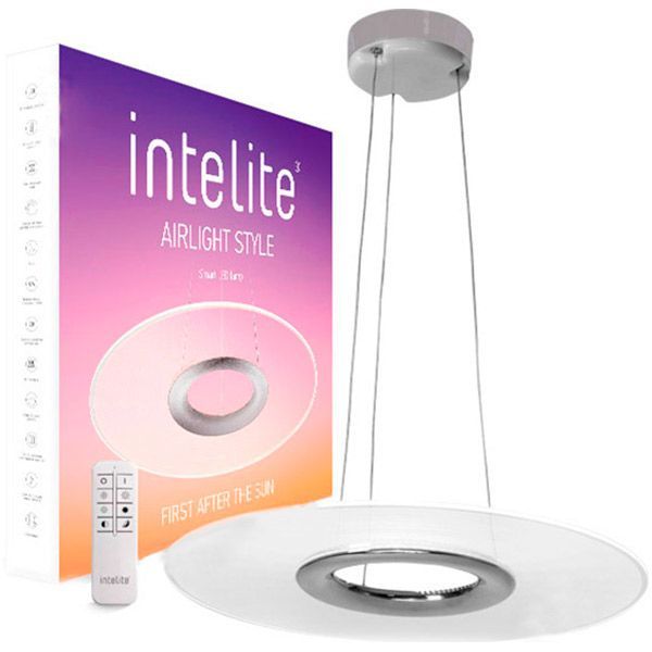 Люстра світлодіодна Intelite IFP-32TW-C Airlight з пультом ДК 32 Вт прозорий/хром 