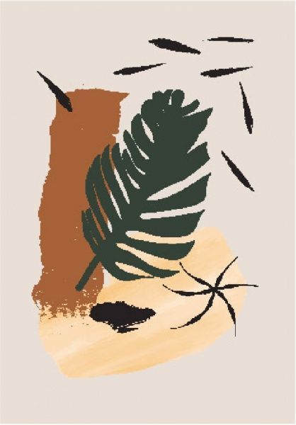 Постер Ботаника коричневая 3 Posterclub 