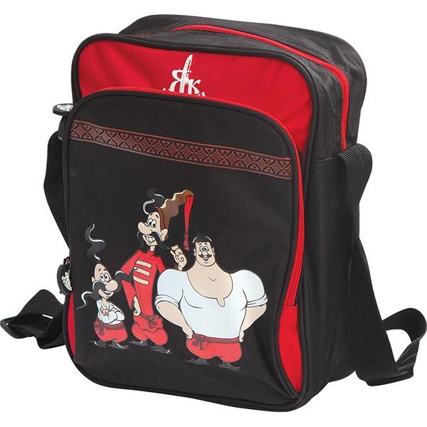 Сумка через плече вертикальна Як Козаки чорна