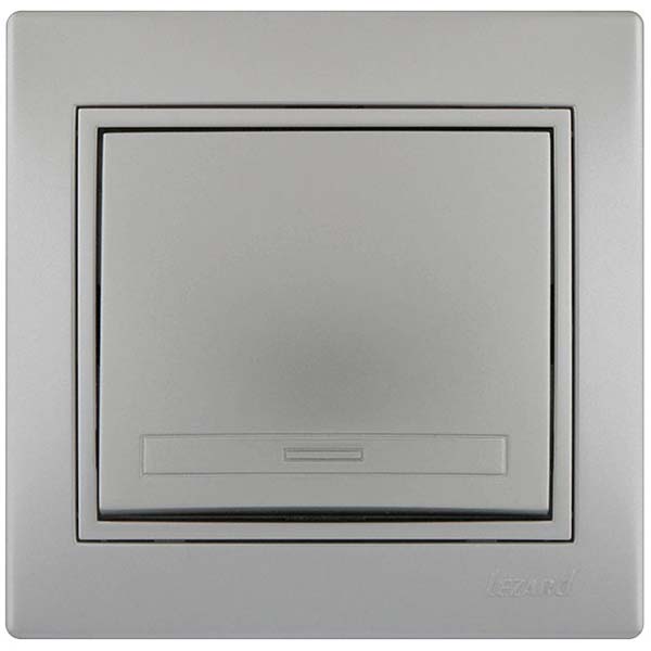 Выключатель одноклавишный Lezard Mira без подсветки 10 А 250В IP20 серый 701-1010-100