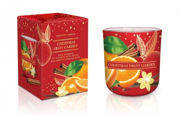 Свічка ароматична Bartek Candles Різдвяні фруктові сади 150 г 