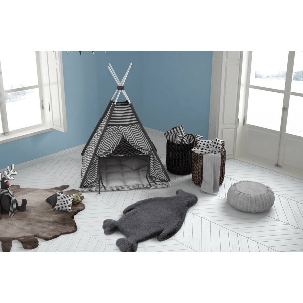 Килим Kayoom Lovely Kids Penguin Antracite 52 см x 90 см 