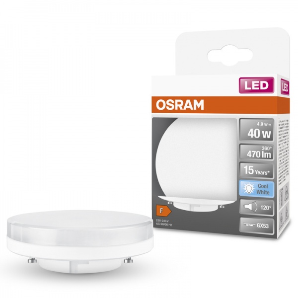 Лампа світлодіодна Osram GX53 4,9 Вт матова GX53 220 В 4000 К 