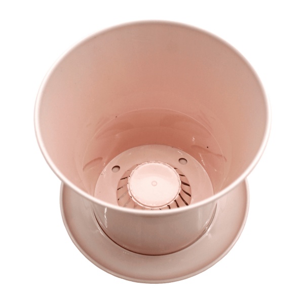 Горшок пластиковый Омела Акварель 0,6 лD 12 круглый белый 