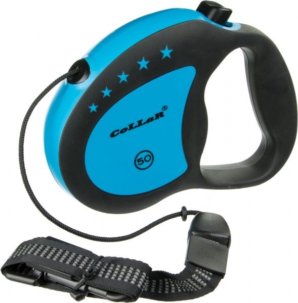 Поводок-рулетка COLLAR Control до 50 кг 5 м черный 81152