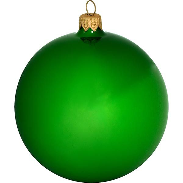 Шарик новогодний зеленый 100 мм