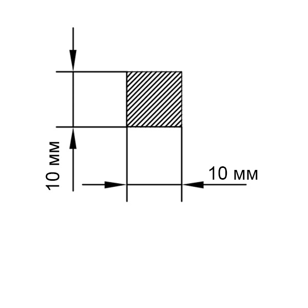 Стержень Braz Line 10х10 мм анодированное серебро