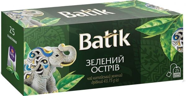 Чай зелений Batik Зелений острів 25 шт. 1,75 г 