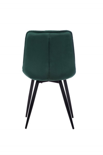 Стул обеденный Плото велюр зеленый/черный