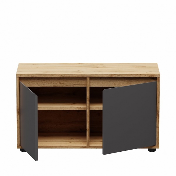 Тумба для обуви SOKME Nitro Soft серый графит дуб вотан 