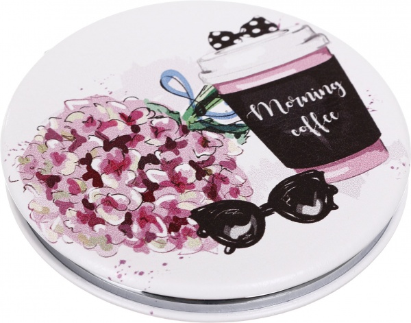 Дзеркало кишенькове косметичне Лідер Канц Приналежності жіночі кругле 6 варіантів в асортименті 