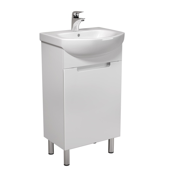 Тумба напольная Мойдодыр Tetris White 50 с умывальником Runa 50