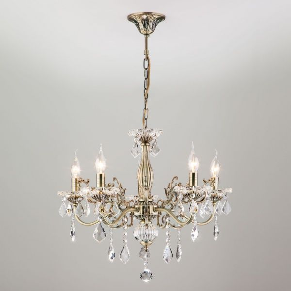 Люстра підвісна Strotskis Joanna 5x60 Вт E14 антична бронза 3281/5 