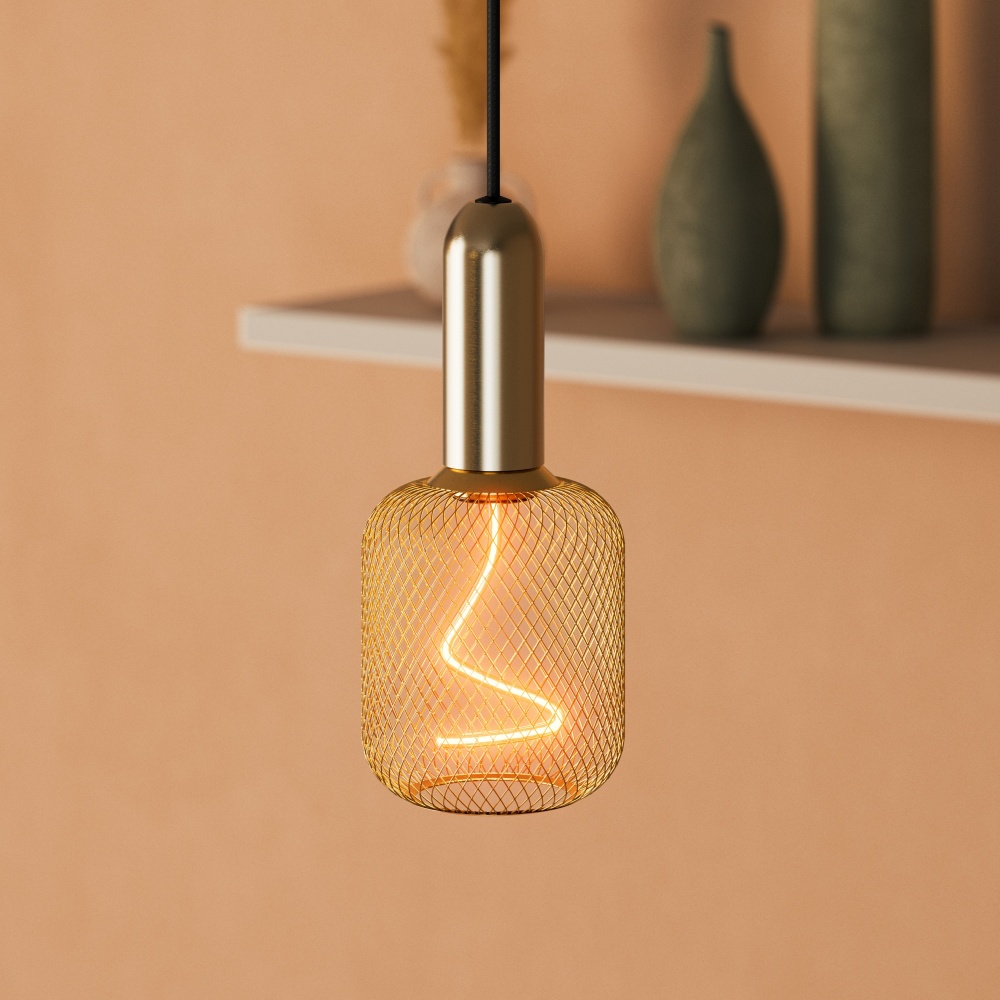 Лампа светодиодная Ledvance OSRAM DECOR SPIRAL FILAMENT SQUARE Gold 3,5 Вт E27 1800 К 220 В прозрачная