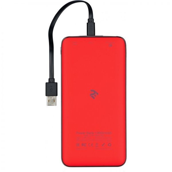 Внешний аккумулятор (Powerbank) 2E 10000 mAh red (2E-PB1036AQC-RED) 