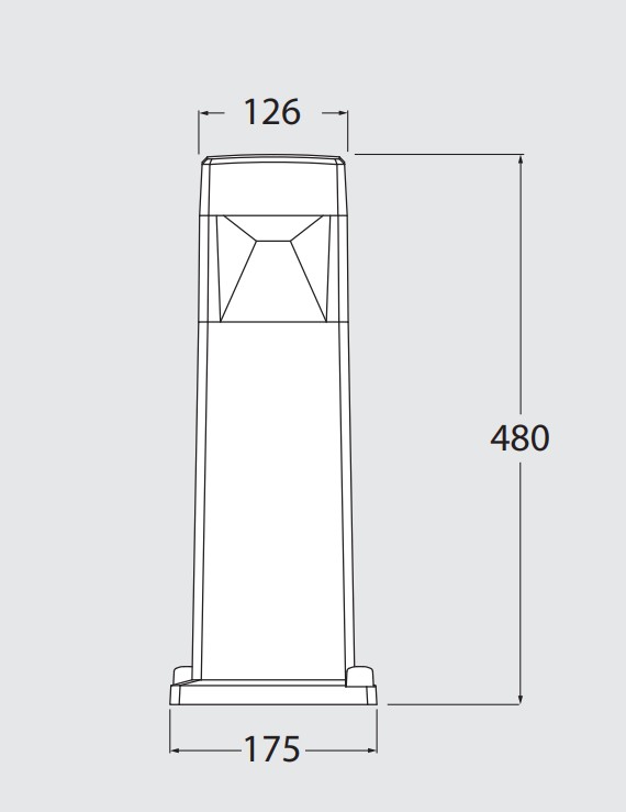 Светильник уличный напольный FUMAGALLI Elisa 500 Clear GX53 3 Вт IP55 черный