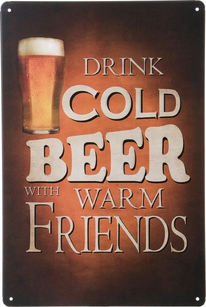 Табличка сувенирная Cold Beer 20х30 см