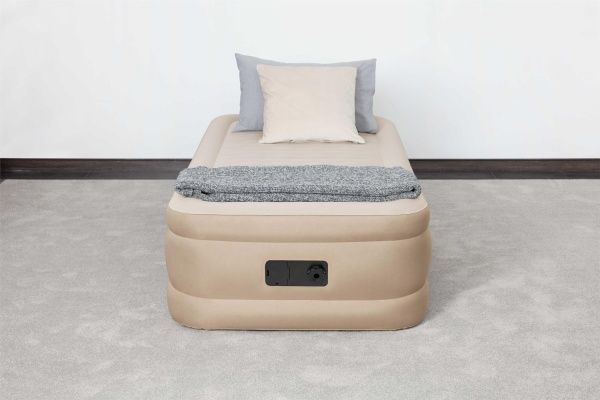 Матрац надувний Bestway Twin со встроенным электронасосом 191х97 см бежевий 10604773