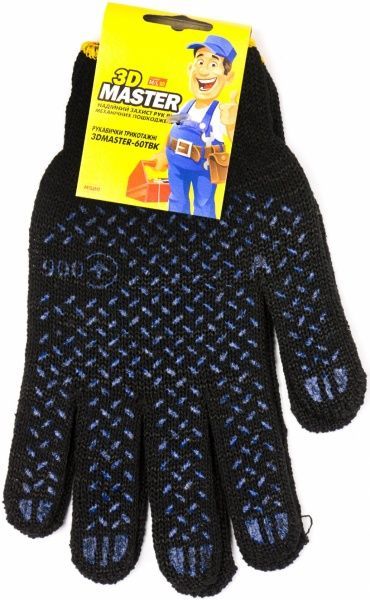 Рукавички MasterOK 3D MASTER-60TВК трикотажні 3DMASTER-60TВК з покриттям ПВХ крапка XL (10)