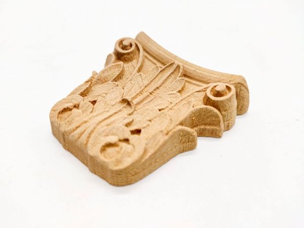 Декоративная панель деревянная капитель 1 шт., CB.12.60 58х59x12 мм 