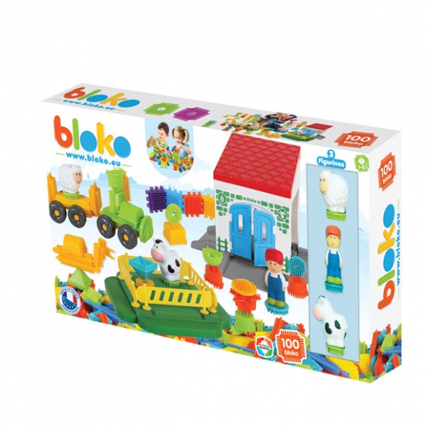 Конструктор Blocko Ферма 100шт. 48x8,2x29 см 12203