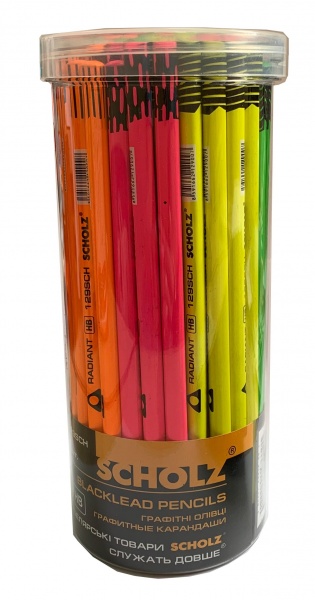 Карандаш графитный RADIANT НВ ассорти 129SCH SCHOLZ