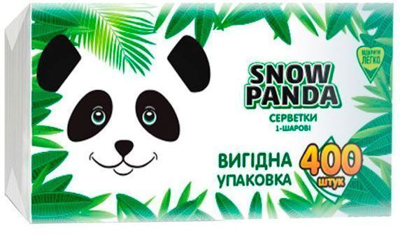 Серветки столові Сніжна Панда 24х24 см 400 шт.