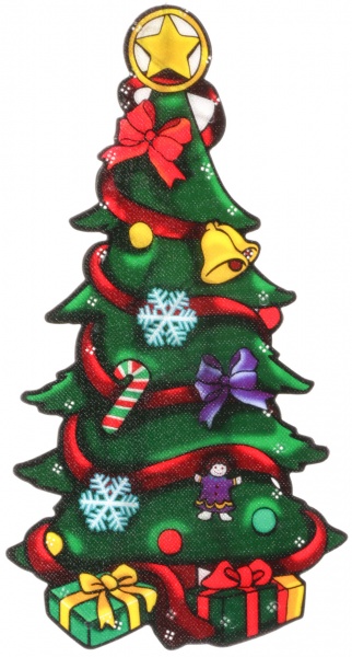 Декорация настенная LED Елка 10 ламп 25 см 