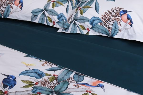 Комплект постільної білизни Bird's Song 2 різнокольоровий 