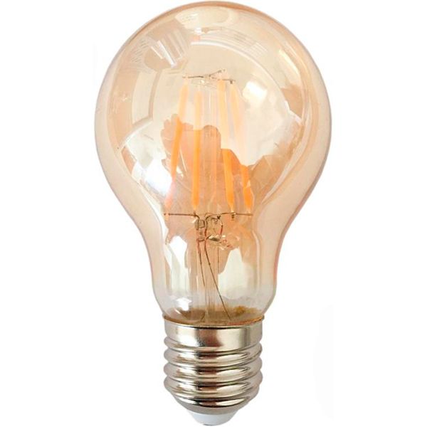 Лампа светодиодная Eurolamp MLP-LED-A60-08273 (Amber) 2 шт./уп. A60 8 Вт E27 3000 К 220 В прозрачная 