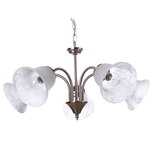 Люстра подвесная Laguna Lighting BORE 5xE14 матовый хром