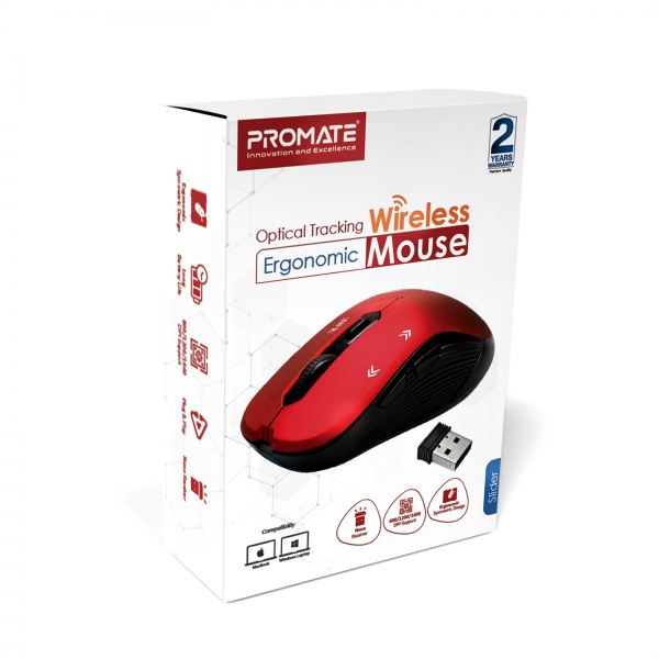 Миша Promate Slider Wireless Red 