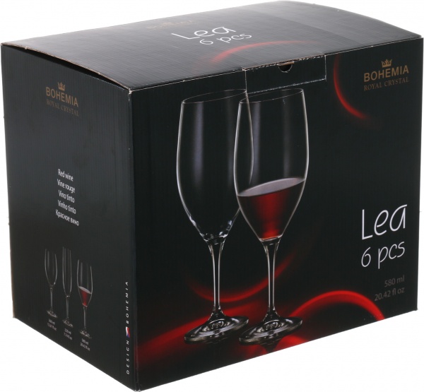 Набор бокалов для вина Lea 580 мл 6 шт. Bohemia 