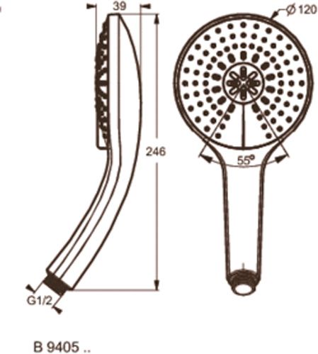 Ручний душ IDEAL STANDARD IdealRain Soft B9405AA