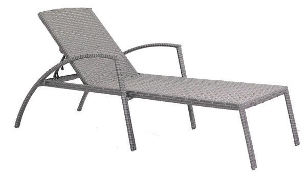 Шезлонг розкладний Bella Vita Каспія антрацит 70x195 см