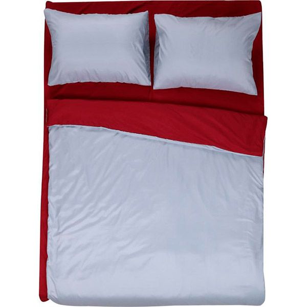 Комплект постільної білизни Lavender + tawny 1,5 червоний із сірим Domikus 