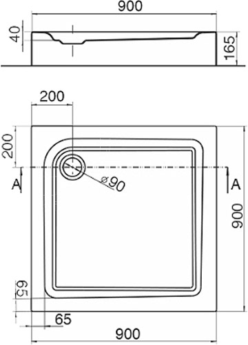 Поддон душевой Kolo First XBK1690000