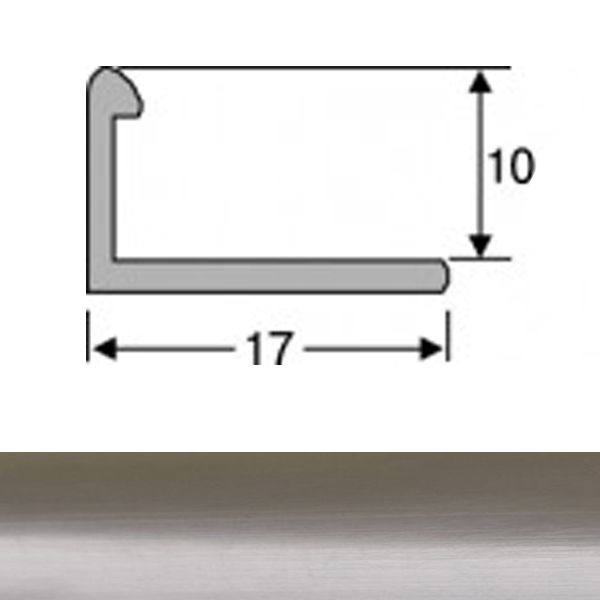 Порожек алюминиевый АПГ-10 анодированный гибкий TIS 2700 мм полированный