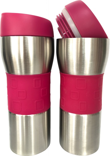 Термочашка Flora purple 400 мл Flamberg Smart Kitchen