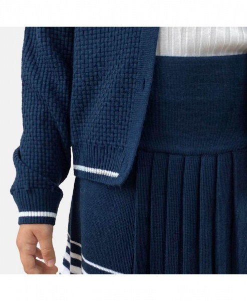 Кофта для девочки ART KNIT Герда р.128 синий 