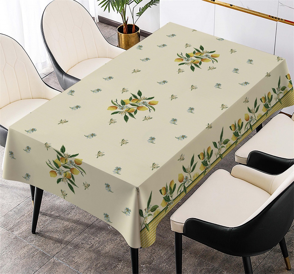 Клеенка на стол UP! (Underprice) с подкладкой 1,37м бежевый с рисунком PW195-R1012-1-2