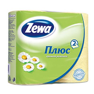 Туалетний папір Zewa Плюс аромат ромашки двошаровий 4 шт.