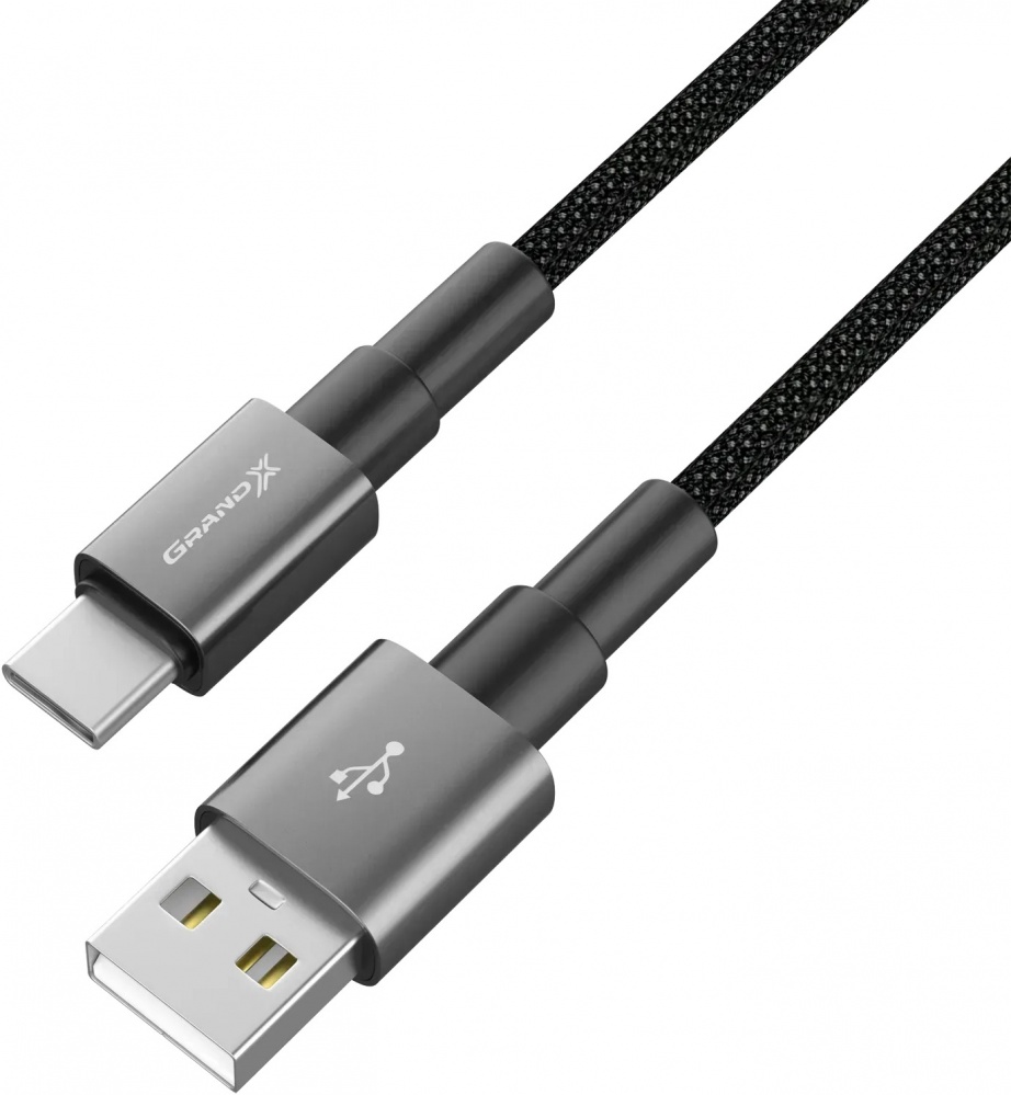 Кабель Grand-X USB — Type-C 1 м чорний (PC-08B)