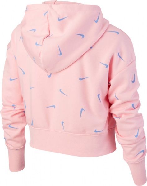Джемпер Nike G NSW AOP CROP FT HOODIE CZ2566-654 р. XS розовый