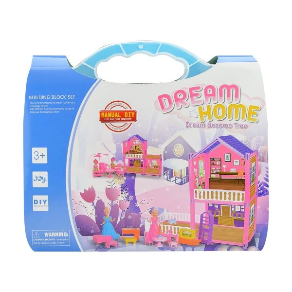 Игровой набор домик с куклой, аксессуарами в чемодане, в ассортименте SH378