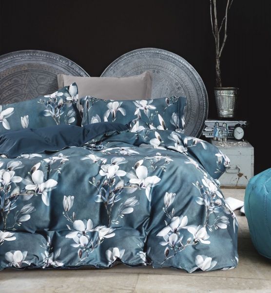 Комплект постільної білизни Tender flowers D сімейний різнокольоровий принт La Nuit 